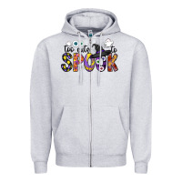Heather Grey too cute to spook Zipper Hoodie - CowhideDigitalArt