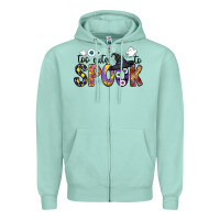 Seafoam too cute to spook Zipper Hoodie - CowhideDigitalArt