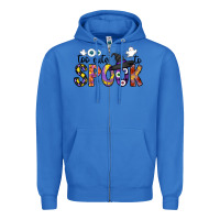 True Royal too cute to spook Zipper Hoodie - CowhideDigitalArt
