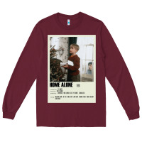Burgundy Home Alone Alternative Poster Art Movie Large (1) Classic . Long Sleeve Tee - minhPixels