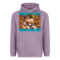 Lavender western farm cow pig rooster chick farm chicken barn Heavyweight Hoodie - Artiststas