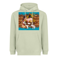 Matcha western farm cow pig rooster chick farm chicken barn Heavyweight Hoodie - Artiststas