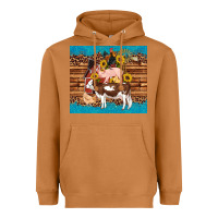Meerkat western farm cow pig rooster chick farm chicken barn Heavyweight Hoodie - Artiststas