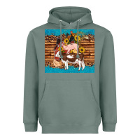 Sage western farm cow pig rooster chick farm chicken barn Heavyweight Hoodie - Artiststas