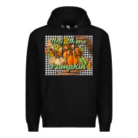 Black hey there pumpkin mouse pad Premium Hoodie - BundleAndBundleShop