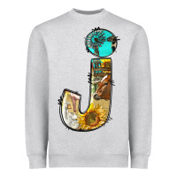 Farm Life Alphabet Lowercase Letters J Heavyweight Sweatshirt | Teevron