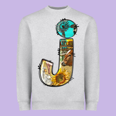 Farm Life Alphabet Lowercase Letters J Heavyweight Sweatshirt Designed By Bundleandbundleshop
