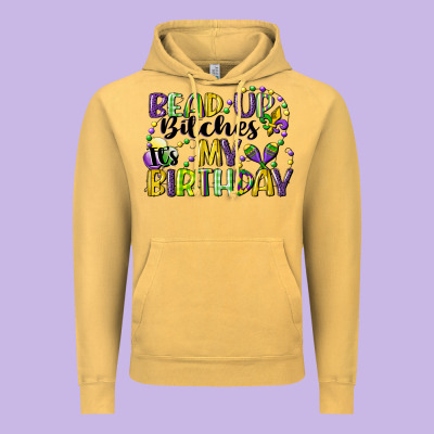 Bead Up Bitches Itsmy Birthday Cg (1) Vintage Hoodie Designed By Cowgirlartshop