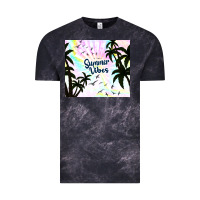Cloud Black summer vibes with birds Vintage Tee - TumblerDesignByShophia