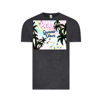 Vintage Black summer vibes with birds Vintage Tee - TumblerDesignByShophia