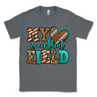 Charcoal Heather my heart is on that field american football Classic Tee - Jasminsmagicworld