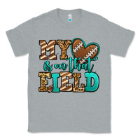 Heather Grey my heart is on that field american football Classic Tee - Jasminsmagicworld