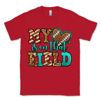 Red my heart is on that field american football Classic Tee - Jasminsmagicworld