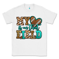 White my heart is on that field american football Classic Tee - Jasminsmagicworld