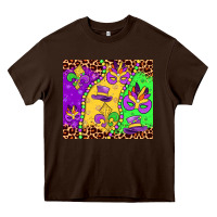 Chocolate Brown mardi gras Heavy Core Tee - JahusDesignShop
