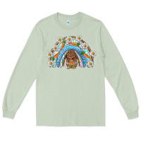 Matcha Easter Bunny with carrot rainbow Easter Day Long Sleeve Tee - HowdyJamesFarm