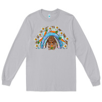 Moon Dust Easter Bunny with carrot rainbow Easter Day Long Sleeve Tee - HowdyJamesFarm
