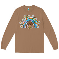 Toasted Coconut Easter Bunny with carrot rainbow Easter Day Long Sleeve Tee - HowdyJamesFarm