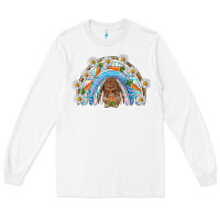 White Easter Bunny with carrot rainbow Easter Day Long Sleeve Tee - HowdyJamesFarm