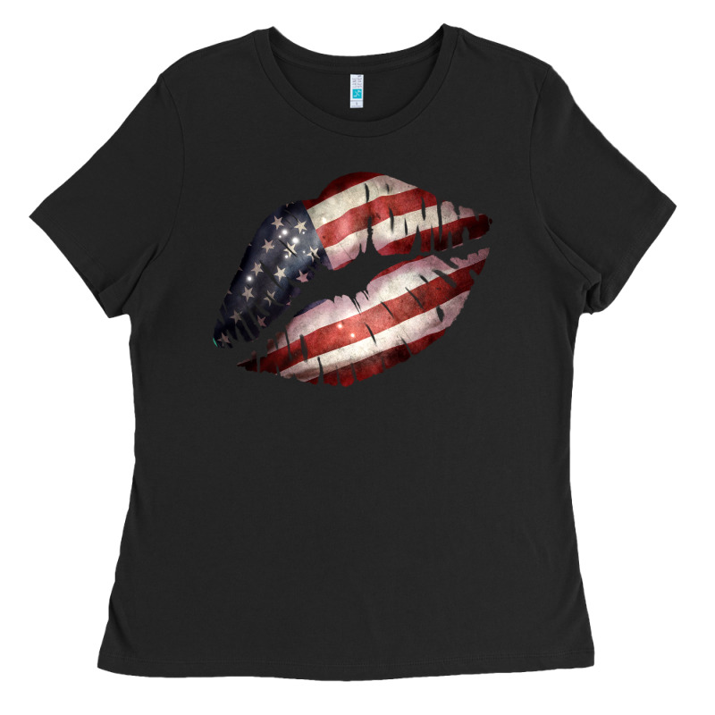 American Flag Lips Ladies Tee by Bettercallsaul | Teevron