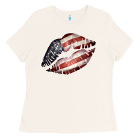 Bone American Flag Lips Ladies Tee - Bettercallsaul