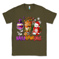 Army Green Happy Hallothanksmas wine glass and coffee Classic Tee - NancyCooperArtShop
