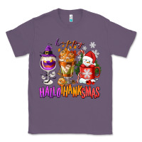 Lavender Happy Hallothanksmas wine glass and coffee Classic Tee - NancyCooperArtShop
