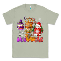 Matcha Happy Hallothanksmas wine glass and coffee Classic Tee - NancyCooperArtShop