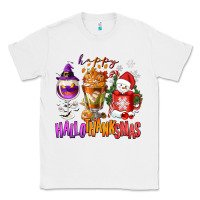 White Happy Hallothanksmas wine glass and coffee Classic Tee - NancyCooperArtShop