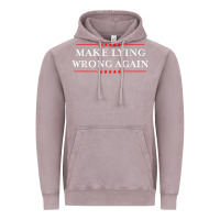 Vintage Zinc Make Lying Wrong Again   Gift Resist Racism AntiTrump Vintage Hoodie - minhPixels