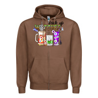 Chestnut Drink Up Witches Zipper Hoodie - CowhideDigitalArt