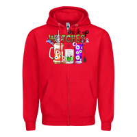 Red Drink Up Witches Zipper Hoodie - CowhideDigitalArt