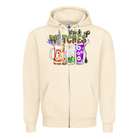 Sandshell Drink Up Witches Zipper Hoodie - CowhideDigitalArt