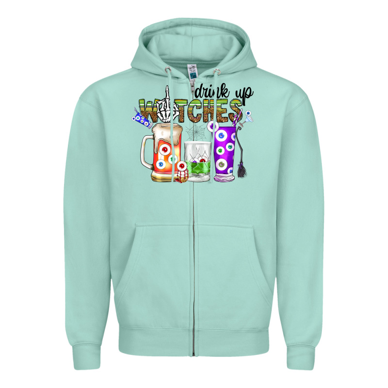 Drink Up Witches Zipper Hoodie by CowhideDigitalArt | Teevron