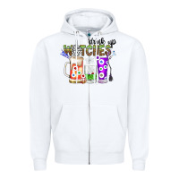 White Drink Up Witches Zipper Hoodie - CowhideDigitalArt