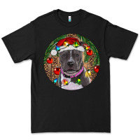 Black Christmas Pitbull Premium Tee - RanaPortraitStore