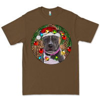 Cacao Christmas Pitbull Premium Tee - RanaPortraitStore
