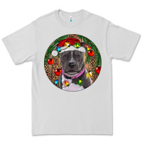 Dove Grey Christmas Pitbull Premium Tee - RanaPortraitStore