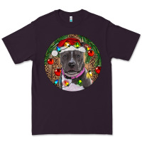 Plum Christmas Pitbull Premium Tee - RanaPortraitStore