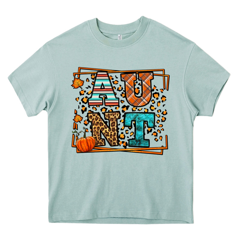 Fall Autumn Leopard Aunt Heavy Core Tee by LillyAllenDesigns | Teevron