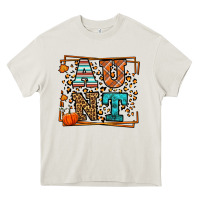 Cream Fall Autumn Leopard Aunt Heavy Core Tee - LillyAllenDesigns