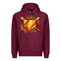 Burgundy softball home plate Premium Hoodie - Jasminsmagicworld