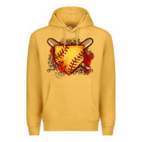 Mustard softball home plate Premium Hoodie - Jasminsmagicworld