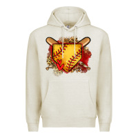 Oatmeal Heather softball home plate Premium Hoodie - Jasminsmagicworld