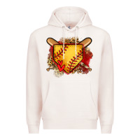 Pale Pink softball home plate Premium Hoodie - Jasminsmagicworld