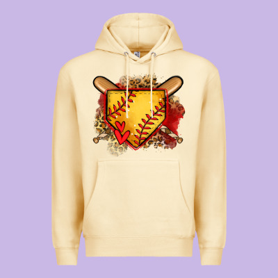 Softball Home Plate Premium Hoodie Designed By Jasminsmagicworld