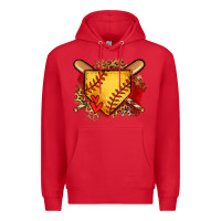 Red softball home plate Premium Hoodie - Jasminsmagicworld