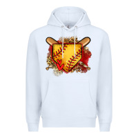 White softball home plate Premium Hoodie - Jasminsmagicworld