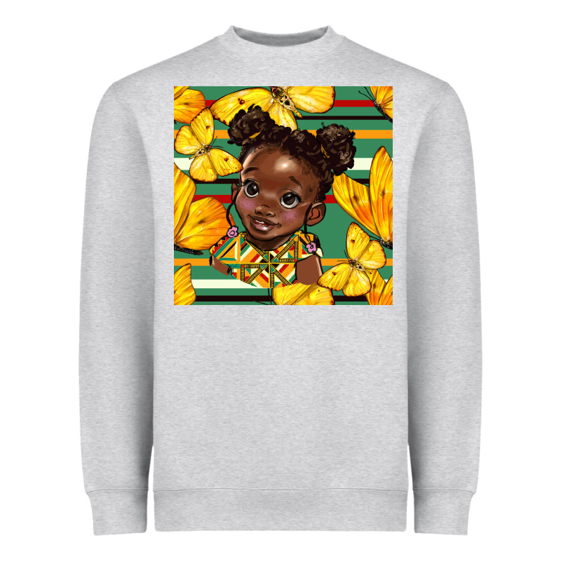 Juneteenth Afro Girl Seamless Pattern Heavyweight Sweatshirt by BundleAndBundleShop | Teevron