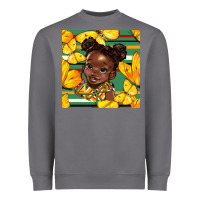 Storm juneteenth afro girl seamless pattern Heavyweight Sweatshirt - BundleAndBundleShop